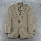 Vintage Burberry Blazer Mens 40S Wool 2 Button Plaid Sport Coat Suit Jacket