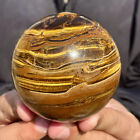 1.56LB Natural Gold Tiger’s Eye Stone Quartz Crystal Sphere Specimen Reik