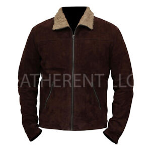 Mens The Walking Dead Rick Grimes - Andrew Lincoln Cosplay Suede Leather Jacket