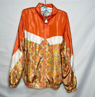 Vintage Wilson Full Zip  Track Windbreaker Jacket Orange Lined Size L