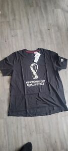 Adidas Qatar Fifa World Cup 2022 Tee Mens Size 2XL  Black Short Sleeve Shirt