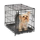 Folding Metal Wire Dog Crate With Divider and Tray, Small, 18