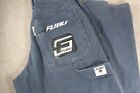 Fubu The Collection Y2K Baggy  Leg Cargo Pocket Blue Jean's Graphic Print
