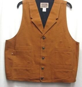 Frontier Classics Old West Victorian rustic brown single breasted vest S-3X