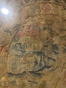 Rare1810 Pennsylvania Sampler American “Lil Bo Peep” 18Th C Hand Woven Tapestry