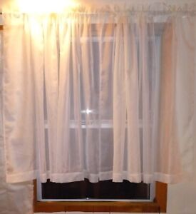 Off white sheer curtains set of 4