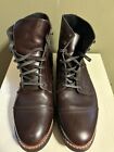 Thursday Boot Co Captain Boots Mens Chukka Size 12.5 Brown Leather Cap Toe Wide