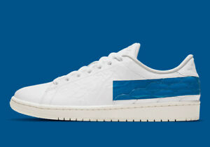 Nike Air Jordan 1 Low Centre Court Shoe Sneakers White Blue DJ2756-103 Mens Size