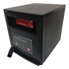 Home Comfort Black Electric Infrared Portable Heater with Remote 1500W 120V 12A