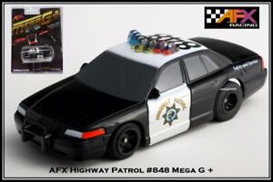 AFX Mega G+ Highway Patrol #848 ~ Fits Auto World, Tomy  21034