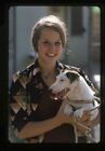 Linda Blair Teenage Portrait smiling with pet dog Original 35mm Transparency