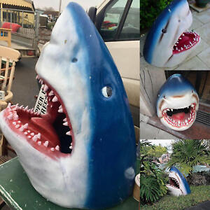 Garden Shark Decor Shark Head Decor 3D Garden Outdoor Sculpture