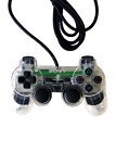 PS2 Controller PlayStation 2 DualShock Clear White, SCPH-10010 -Tested