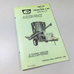 Arts Way 320 420 Portable Mixer Mill Parts List Catalog Manual Grinder
