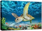 Ocean Sea Turtle Wall Decor Beach Picture Turtle Canvas Wall Art Posters Print