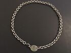 Old Tiffany & Co. Return to Oval Tag Choker Chain Necklace 925 Silver 20