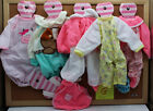 VINTAGE LOT GENERIC BABY DOLL CLOTHES 5 SLEEPERS/OUTFITS W CARRIER LOT G