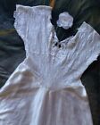 Vintage Cinema Etoile Nightgown Large White Lace Nylon Satin Vtg Bridal Lingerie