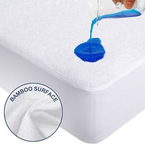 Bamboo Mattress Protector cover Hypoallergenic & Breathable Waterproof King size