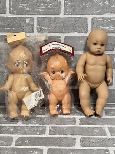 Baby Dolls Lot 3 Plastic Jointed Baby Dolls