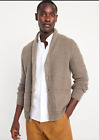 OLD NAVY ~ NWT Men's Large  ~ Light Brown SoSoft Shawl-Collar Cardigan Sweater