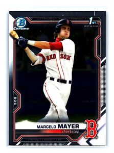 Marcelo Mayer 2021 Bowman Draft #BDC-174 Chrome 1st Red Sox