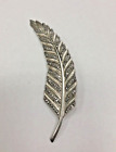 Vintage Sterling Silver 925 And Marcasite Feather Brooch/Pin