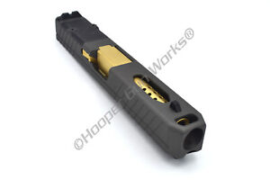 HGW ProComp Combat Complete Upper for Glock 19 Tungsten Slide Ported Gold Barrel