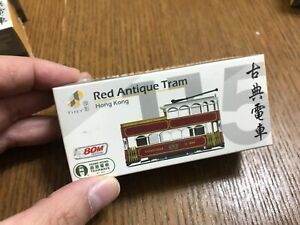 TINY - Red Antique Tram - Hong Kong Classic Train - Mini Car - R82