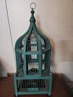 Antique Bird Cage Wood/Metal Wire Dome Taj Mahal Style Very Beautiful Fine Cage