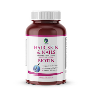 1 Body Hair, Skin & Nails Vitamins | Biotin Support Skin Glow Supplement