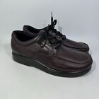 SAS Shoes Bout Time Cordovan Burgundy Leather Lace Up Loafers Mens Size 12 M