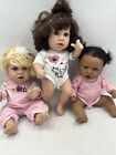 Reborn Baby Doll Lot Realistic RBG Dolls 12” Blonde Brunette African American