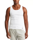 Polo Ralph Lauren WHITE Men's 3 Pack Classic Fit Ribbed Tank Top, US Large