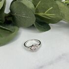 Vintage Avon RJ Graziano Sterling Silver Heart Rose Quartz Ring 8.25