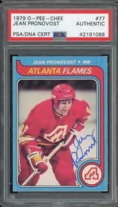 New Listing1979 OPC HOCKEY JEAN PRONOVOST #77 PSA/DNA AUTHENTIC SIGNED BEAUTIFUL CARD!