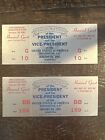 20 January 1961 John F Kennedy Inauguration Full Intact Pair of Tickets JFK