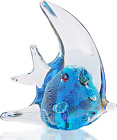 Hophen Murano Angel Fish Art Glass Blown Handmade Sea Animal Figurine Sculpture