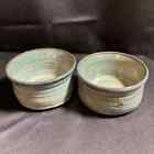 Handmade Pottery Bowls- Set of 2 Green& Brown Tones Signed by the Artist 5