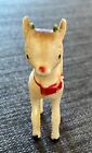 Vintage Rudolph The Red Nosed Reindeer Hard Plastic Ornament