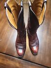 Vintage Lucchese Classics Black Cherry Cowboy Western Boots Men 11D