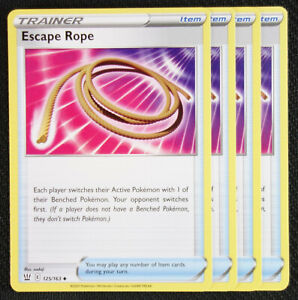 Pokemon Cards 4x Escape Rope 125/163 Playset Battle Styles NM/M