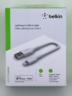 Belkin CAA001bt0MWH 6-Inch BOOST↑CHARGE MFI-Certified Lightning-USB A Cable New!