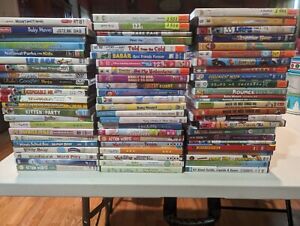 Lot of Family Movies Cartoons Preschool Education lot of 71 VG Some Ex Library