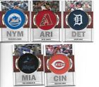 5 CARD LOT OF 2023 TOPPS SERIES 1 COMMEMORATIVE TEAM LOGO PATCH RELIC CARDS