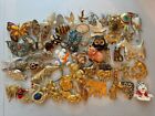 Lot of 50 Animal Brooches Pins - Cats, Dogs, Butterflies, Owls, Safari, Rabbits