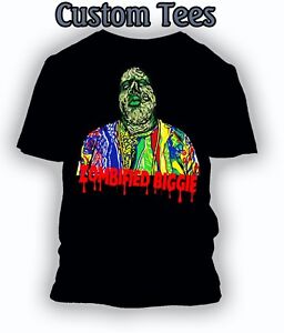 Horror Sneaker Hip Hop Tee Shirt Biggie Zombie T Shirt  Black Tshirt Street Wear