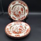 Spode Indian Tree Four Small Plates Lunch Bread Side Plates Set Of Four Orange