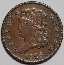 New Listing1828 Classic Head Half Cent - 13 Stars - US 1/2c Copper Penny Coin - L44
