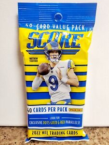 2022 Score Football 40 Card Value Cello Pack New & Sealed! ZAPPE OLAVE SAUCE RC!